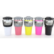 Mudanis 900 ml Taşıma Kulplu Paslanmaz Çelik Termos Mug - Vakumlu Isı Yalıtımlı Bardak ALK3137  Beyaz