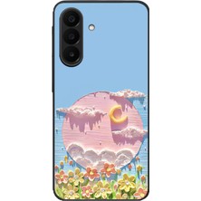 Le Balvo Samsung Galaxy A27 Uyumlu Çiçekli Ay Baskılı Silikon Kılıf