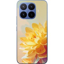 Le Balvo Xiaomi 17T Pro Uyumlu Sarı Çiçek Baskılı Silikon Kılıf
