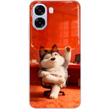 Le Balvo Oppo A6T - A6X Uyumlu Keyifli Köpek Baskılı Silikon Kılıf