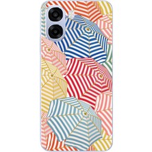 Le Balvo Oppo A6T - A6X Uyumlu Şemsiyeler Baskılı Silikon Kılıf