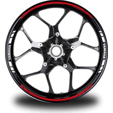Yamaha Yazılı Kısa Yazısız Uzun Dış Şerit 16'lı Çift Renk Jant Sticker Modeli