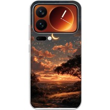 Le Balvo Xiaomi 17 Pro Max Uyumlu Ay Gecesi Baskılı Silikon Kılıf