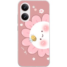 Le Balvo Poco X8 Pro Uyumlu Papatyam Baskılı Silikon Kılıf