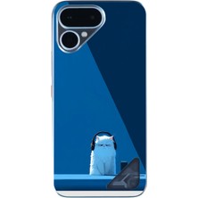 Le Balvo Tecno Pova Curve 2 Uyumlu Kulaklı Kedi Baskılı Silikon Kılıf