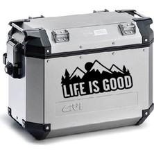Motiker Life Is Good Desenli Motosiklet Çanta Sticker Etiket Modeli