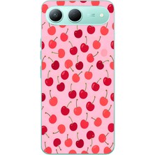 Le Balvo Tecno Spark 40 5g Uyumlu Pembe Kirazlar Baskılı Silikon Kılıf