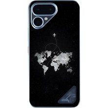 Le Balvo Tecno Pova Curve 2 Uyumlu Dünya Haritası Uçuş Baskılı Silikon Kılıf