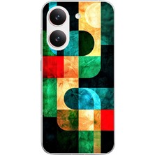 Le Balvo Poco X8 Pro Uyumlu Modern Çizgiler Baskılı Silikon Kılıf