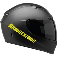 Motiker Tek Renk Bridgestone (Bridgestone Helmet Stickers) Kask Sticker Etiket Modeli