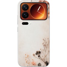 Le Balvo Xiaomi 17 Pro Max Uyumlu Kuru Dallar Baskılı Silikon Kılıf