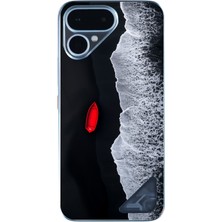 Le Balvo Tecno Pova Curve 2 Uyumlu Kırmızı Tekne Yalnız Baskılı Silikon Kılıf