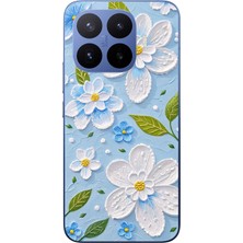 Le Balvo Xiaomi 17T Pro Uyumlu Mavi Papatyalar Baskılı Silikon Kılıf