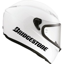 Motiker Tek Renk Bridgestone (Bridgestone Helmet Stickers) Kask Sticker Etiket Modeli