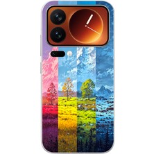 Le Balvo Xiaomi 17 Pro Max Uyumlu Dört Mevsim Manzara Baskılı Silikon Kılıf