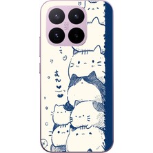 Le Balvo Xiaomi 17T Uyumlu Mavi Kedi Kardeşliği Baskılı Silikon Kılıf