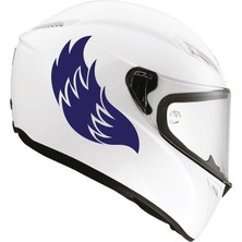 Motiker Tek Renk Kanat ( Wing Helmet Stickers ) Kask Sticker Etiket Modeli 3