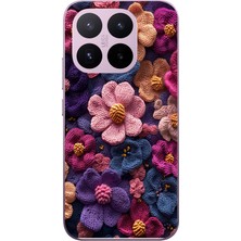 Le Balvo Xiaomi 17T Uyumlu Çiçek Örgüsü Baskılı Silikon Kılıf