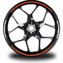 Motiker Yazısız Uzun Kısa Kesikli Çift Renk 16'lı Jant Sticker Modeli