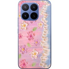 Le Balvo Xiaomi 17T Pro Uyumlu Çiçek Dalgaları Baskılı Silikon Kılıf