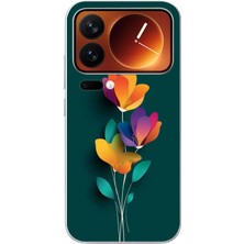 Le Balvo Xiaomi 17 Pro Max Uyumlu Modernizimin Çicekleri Baskılı Silikon Kılıf
