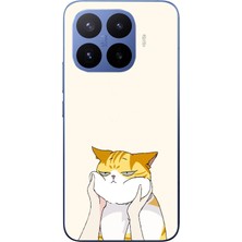 Le Balvo Xiaomi 17T Pro Uyumlu Sarı Kedi Yanakları Baskılı Silikon Kılıf