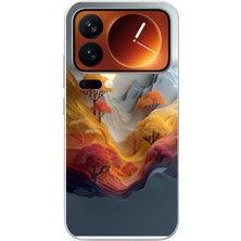 Le Balvo Xiaomi 17 Pro Max Uyumlu Renk Dalgalı Manzara Baskılı Silikon Kılıf