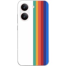 Le Balvo Poco X8 Pro Uyumlu Gökkuşağı Baskılı Silikon Kılıf