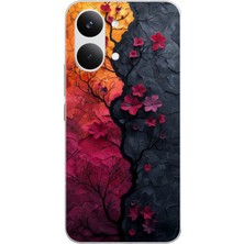 Le Balvo Poco X8 Pro Max Uyumlu Yaprak Geçişkenliği Baskılı Silikon Kılıf