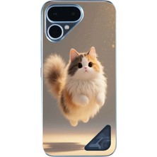 Le Balvo Tecno Pova Curve 2 Uyumlu Zıplayan Kedi Baskılı Silikon Kılıf