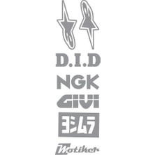 Motiker Sponsor Marka Logolar Sticker Etiket Modeli