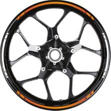 Motiker Yazısız Çift Renk Şerit Jant Sticker Modeli