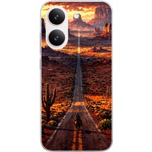 Le Balvo Poco X8 Pro Uyumlu Kovboy Yolda Baskılı Silikon Kılıf