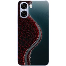 Le Balvo Oppo A6T - A6X Uyumlu Sonbahar Yolu Baskılı Silikon Kılıf