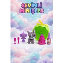 Farbu Oyuncak Petclub Sevimli Minişler Işıklı Elma Yuvalı Pet Shop Oyun Seti Kaleme Takılabilir Köpek Figürlü ve Parti Aksesuarlı Çocuk Oyuncağı