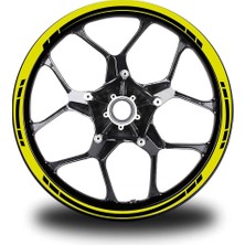 Motiker Yazısız Uzun Kısa Kesikli Tek Renk 16'lı Jant Sticker Modeli