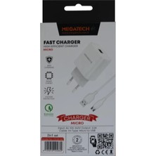 Megatech CC01 (CC22-M3 ) 2in1 5V-3.0 Ev Şarj+ Micro Kablo Hızlı Şarj (Kdo)