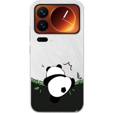 Le Balvo Xiaomi 17 Pro Max Uyumlu Bambuya Çıkan Panda Baskılı Silikon Kılıf