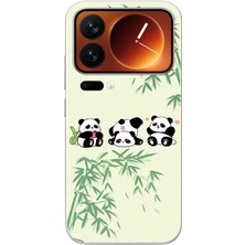 Le Balvo Xiaomi 17 Pro Max Uyumlu Panda Ailesi Baskılı Silikon Kılıf