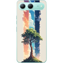 Le Balvo Tecno Spark 40 5g Uyumlu Yalnız Ağaç Dört Mevsim Baskılı Silikon Kılıf