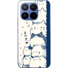 Le Balvo Xiaomi 17T Pro Uyumlu Mavi Kedi Kardeşliği Baskılı Silikon Kılıf