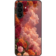 Le Balvo Samsung Galaxy A27 Uyumlu Güller ve Bulutlar Baskılı Silikon Kılıf