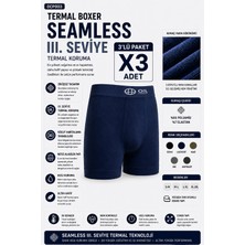 Oil Company Termal Lacivert 3'lü Boxer Seamless Iıı. Seviye