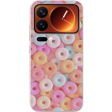Le Balvo Xiaomi 17 Pro Max Uyumlu Renkli Yuvarlak Şekerler Baskılı Silikon Kılıf
