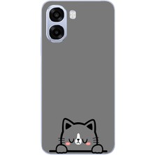Le Balvo Oppo A6T - A6X Uyumlu Uyuyan Kedi Baskılı Silikon Kılıf