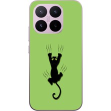 Le Balvo Xiaomi 17T Uyumlu Tutunan Kedi Baskılı Silikon Kılıf