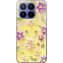 Le Balvo Xiaomi 17T Pro Uyumlu Mor Papatyalar Baskılı Silikon Kılıf