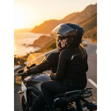 Çenesiz Yarım Kask Caspiano Çenesi̇z Csp 097 Matt Black Şeffaf Vizörlü Motosiklet Kaskı