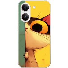 Le Balvo Poco X8 Pro Uyumlu Tek Gözlü Kedi Baskılı Silikon Kılıf