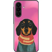 Le Balvo Samsung Galaxy A27 Uyumlu Sevimli Siyah Köpek Baskılı Silikon Kılıf